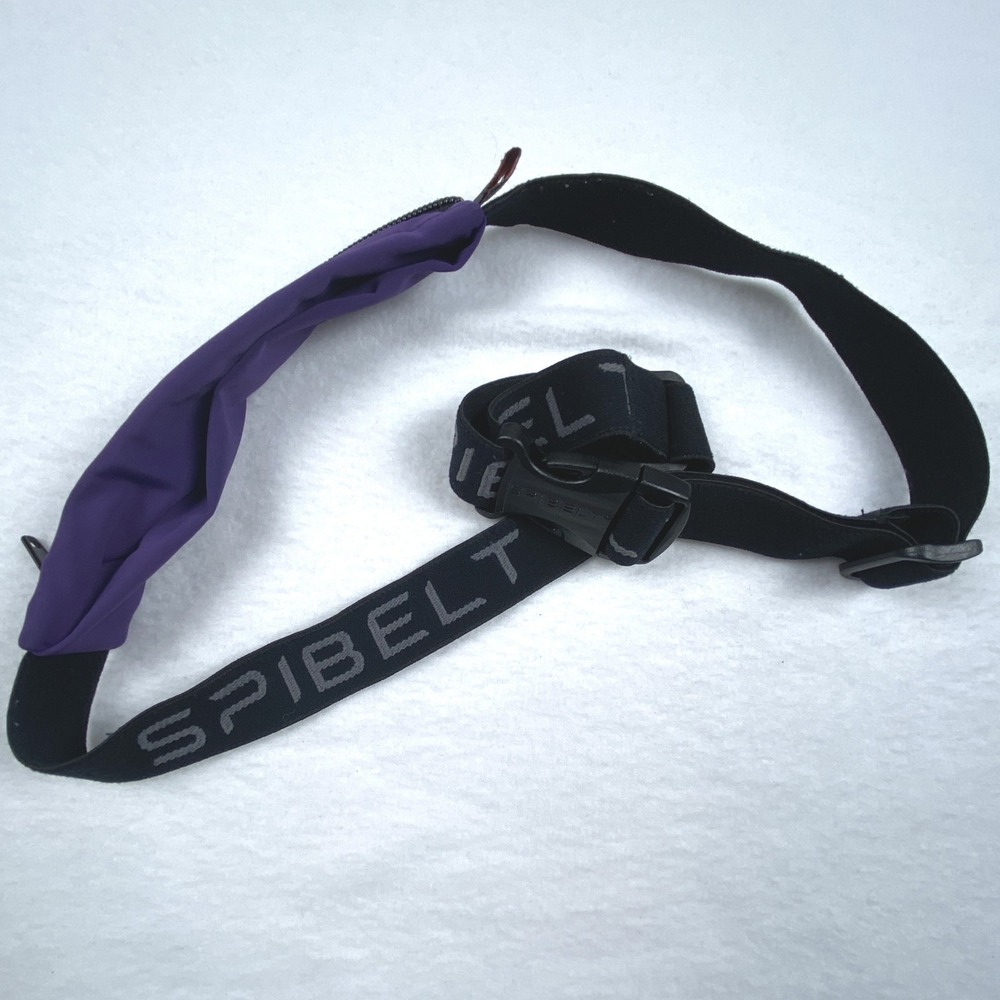 SPIbelt Original Running Belt Purple Black Expandable Waist Pack Fitness Pouch